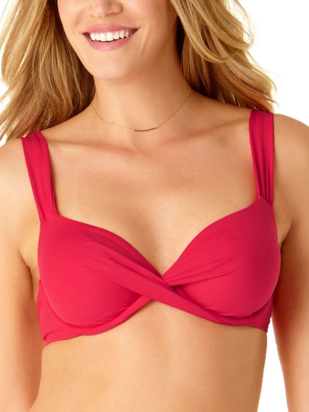Anne Cole Womens Twist-Front Underwire Bikini Top